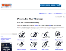 Tablet Screenshot of dreamsinterpreted.net